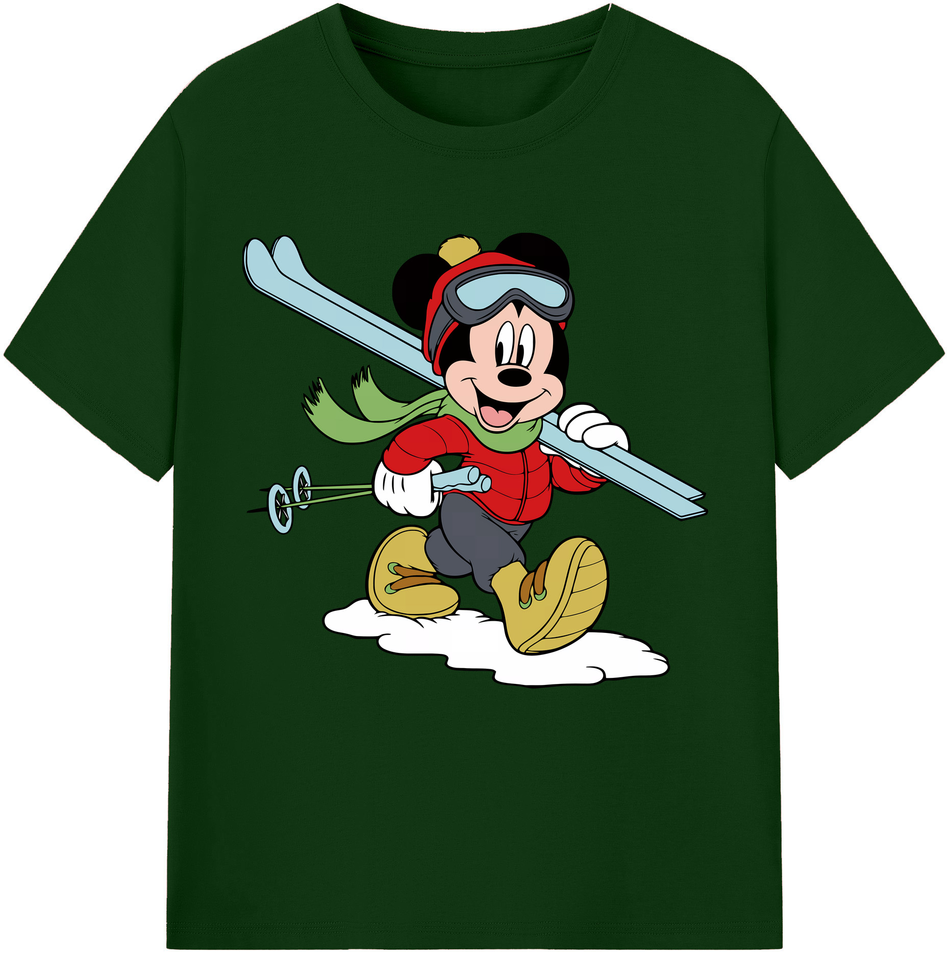 （画像用） ミッキーマウス Mickey Mouse 綿100％半袖Tシャツ（フロントプリント）